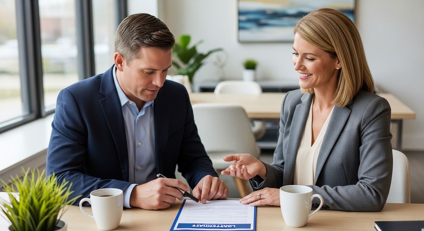 Iowa home buyer reviewing loan estimate for closing costs
